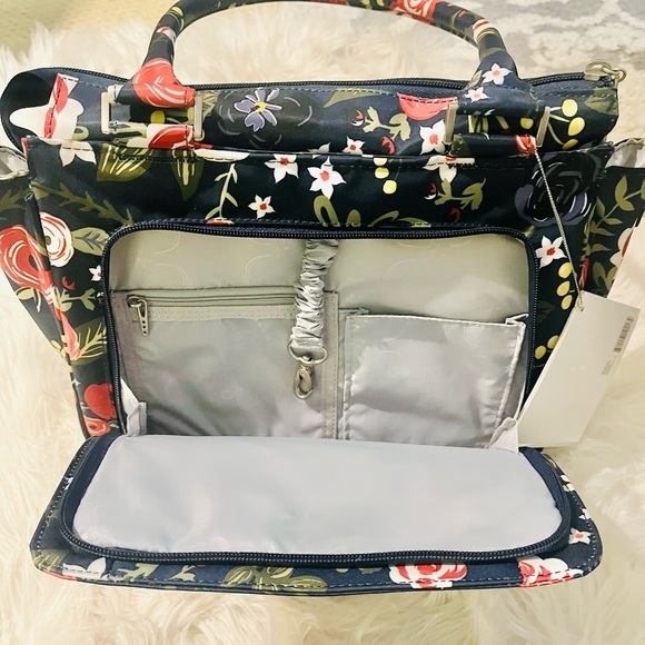 Ju-Ju-Be Be Sassy Navy Floral Organizational Satchel Bag (Midnight Posy) - Picture 3 of 9